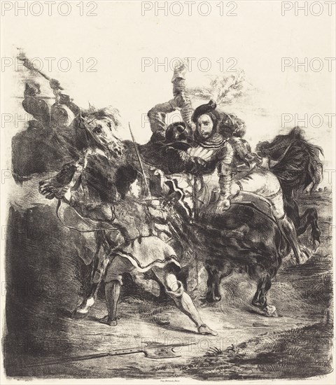 Weislingen Attacked by the Forces of Goetz (Weislingen attaqué par les gens de Goetz), 1836.