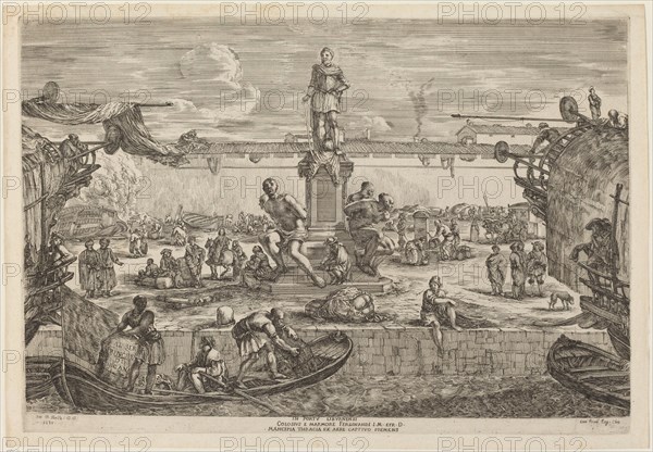 Statue of Ferdinand I, probably c. 1654/1655. [Quayside at Livorno].