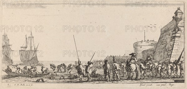 Soldiers Overseeing Embarkation, 1644.