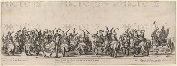 Thirty Archers and Pages, 1633. Creator: Stefano della Bella.