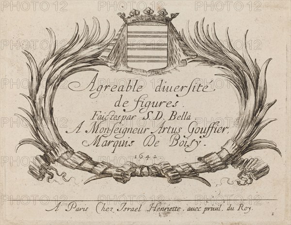 Title Page for "Agreable diversite de figures", 1642.