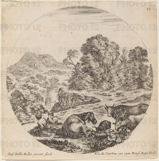 Landscape with Animals and Two Seated Shepherds, 1646.