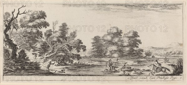 Landscape with Deer Hunt, in or before 1647.