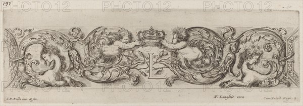 Ornamental Frieze with Letter L (Louis XIV), probably 1648.