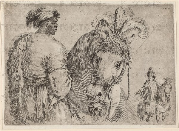 A Black Man Feeding a Horse, probably 1662.