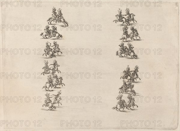 Cavaliers Fighting in Two Columns, 1652.