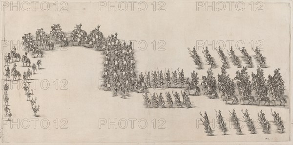 A Procession of Sixty Cavaliers and Torch Bearers, 1652.