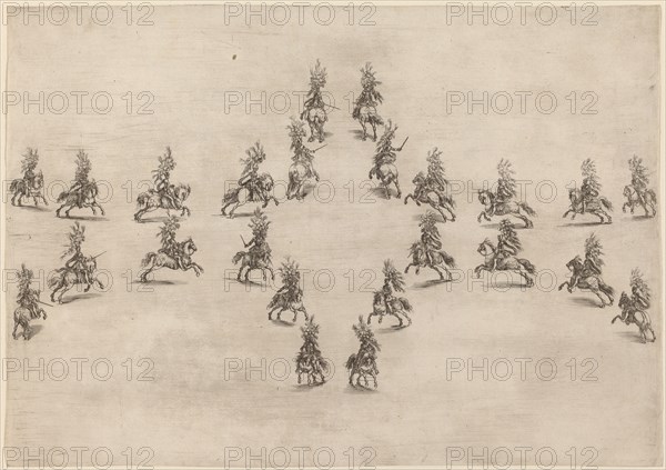 Twenty-Four Cavaliers in an Oval, 1652.