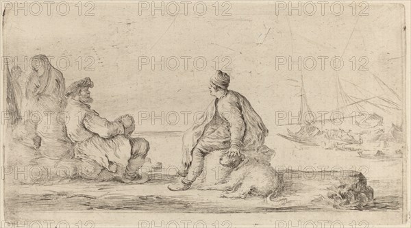 Sailors Seated on a Bank.