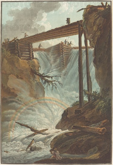 Chute de la Tritt dans la vallée de Muhlethal, 1776. Falls of the Tritt in the Muhlethhal valley, Switzerland].