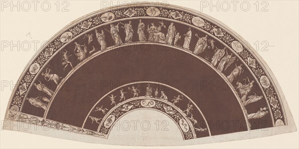 A Fan with Classical Figures Processing to Apollo, c. 1795.