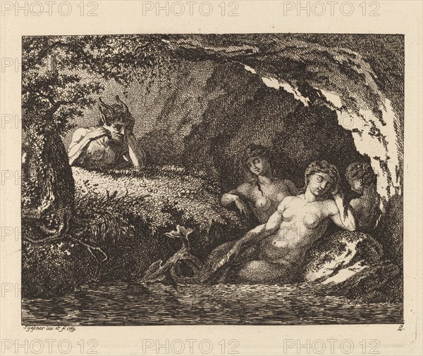 Three Sleeping Sprites with a Satyr, 1769.