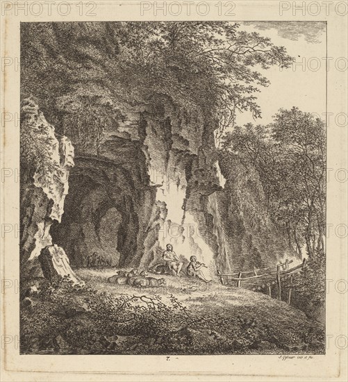 Two Shepherds in a Rocky Landscape, 1764.