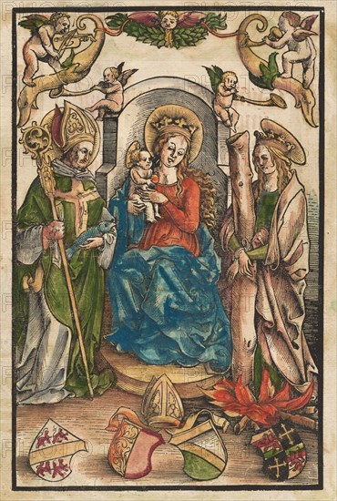 The Madonna with Saint Ulrich and Saint Afra [recto], c. 1511.