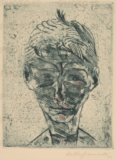 Bust of a Young Man, Self-portrait (Knabenkopf, Selbstporträt), 1922/1923.