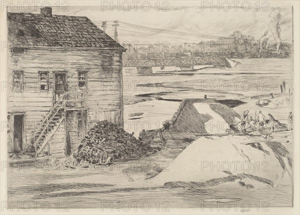 Low Tide, Cos Cob Bridge, 1915.