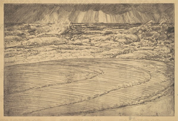 Heavy Surf, High Tide, Easthampton, 1920.
