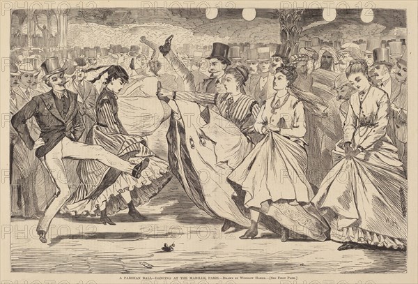 A Parisian Ball - Dancing at the Mabille, Paris, published 1867.
