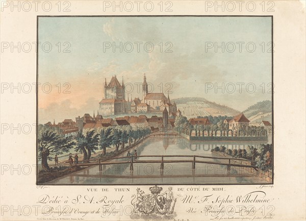 Vue de Thun du Cote du Midi, probably 1776. [View of Thun from the South].