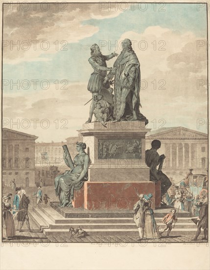 Projet d'un monument a ériger pour le roi, 1790. [Project for the erection of a monument to the king].