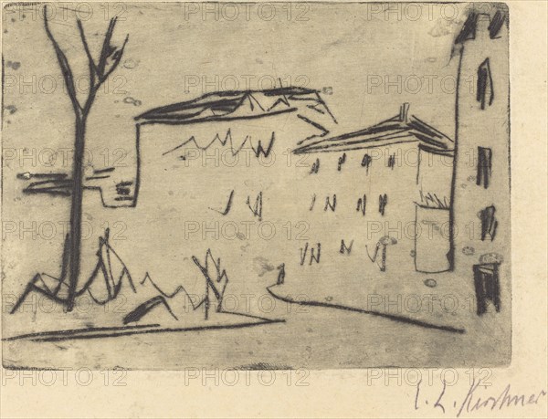 Street Corner in Dresden (Strassenecke Dresden), 1909.