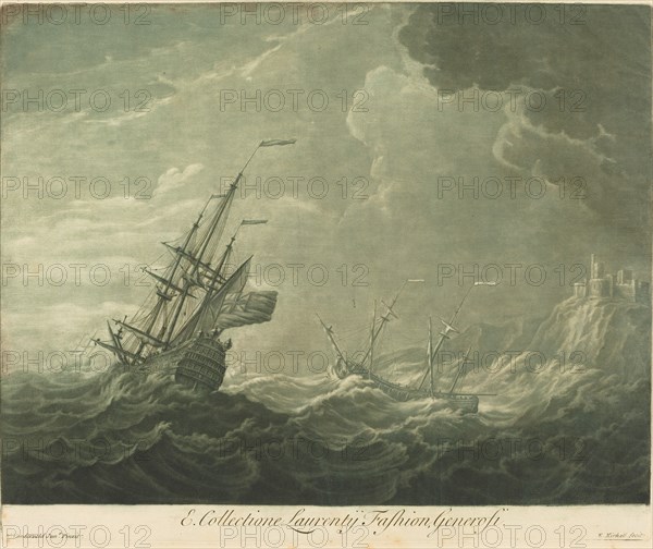 Shipping Scene from the Collection of Lawrence Fashion, 1720s.