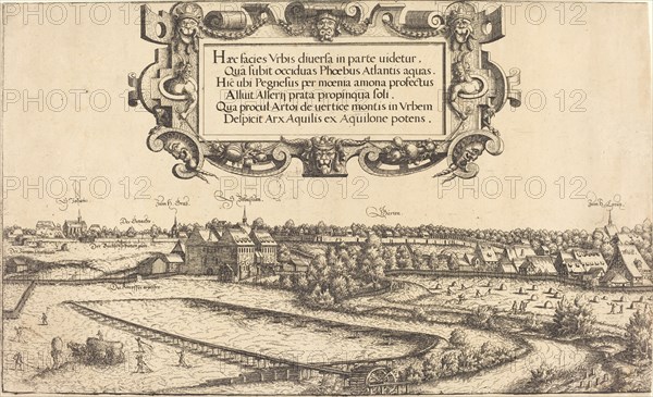 View of Nuremberg from the West [left section], 1552.