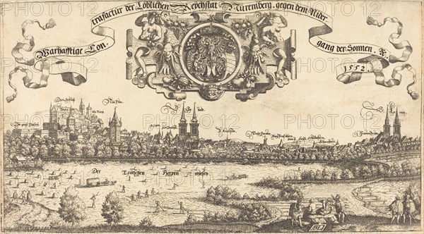 View of Nuremberg from the West [center section], 1552.