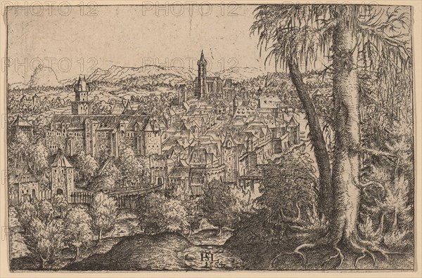 View of Steyr on Enns, 1554.