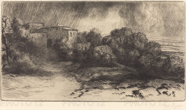 La Ferme de Brieux (Effect d'orage) (Farm at Brieux in a Storm).