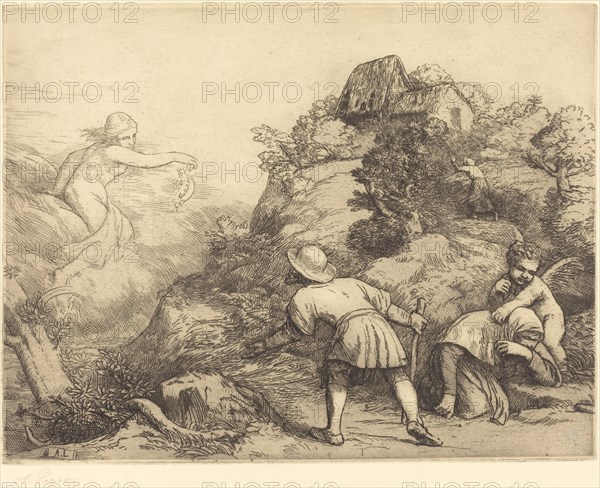 Allegory of the Peasant and Fortune (Le paysan et la fortune: Sujet allegorique.