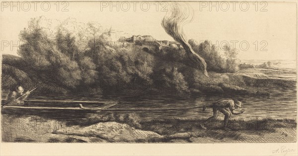 Landscape with Boat, 2nd plate (Paysage au bateau).