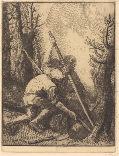 Woodcutters, 3rd plate (Les bucherons).