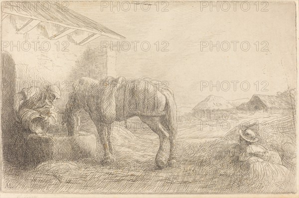 Man Watering a Horse (Homme abreuvant un cheval).