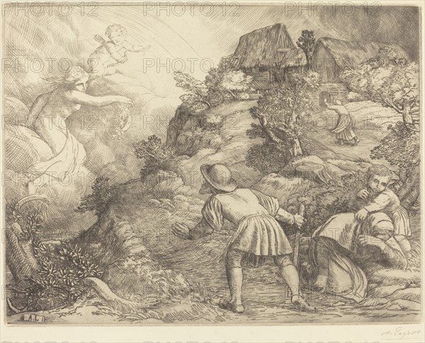 Allegory of the Peasant and Fortune (Le paysan et la fortune: Sujet allegorique.