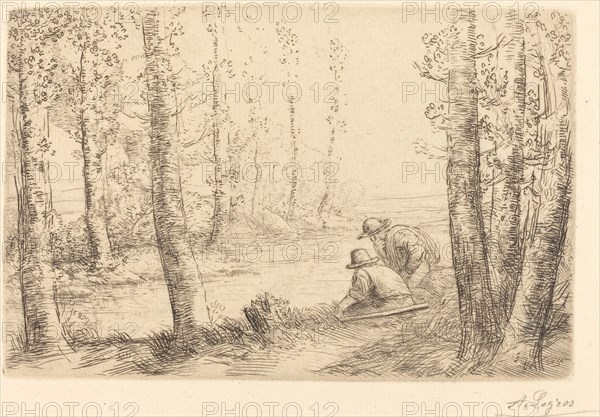 Rest along the Banks of the River (Repos au bord de la riviere).