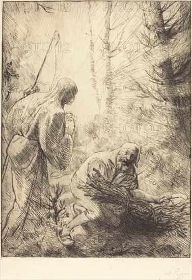 Death and the Woodcutter, 2nd plate (La mort et le bucheron).