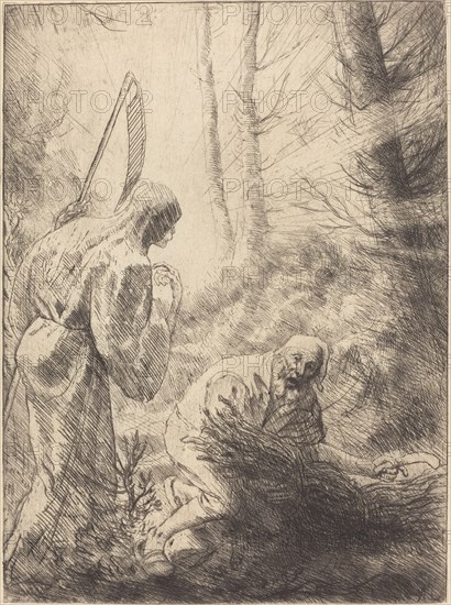 Death and the Woodcutter, 2nd plate (La Mort de le bucheron).
