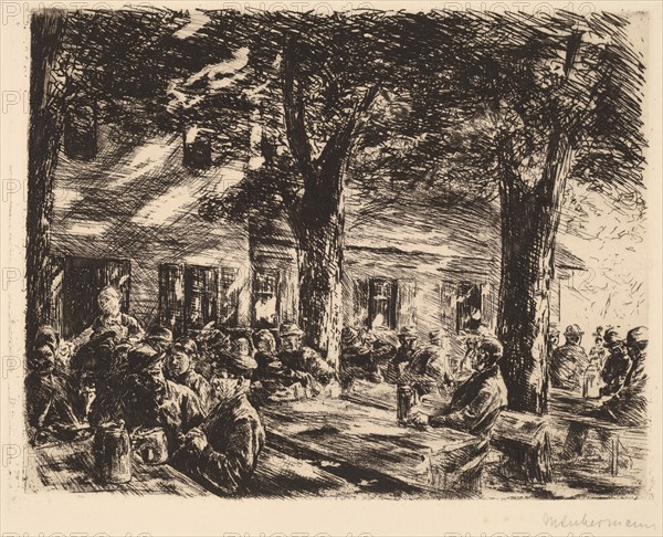 A Tavern Garden in Rosenheim, 1895.