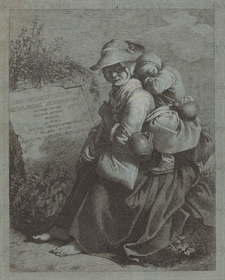 Seated Peasant Woman with Sleeping Child, 1758/1759.