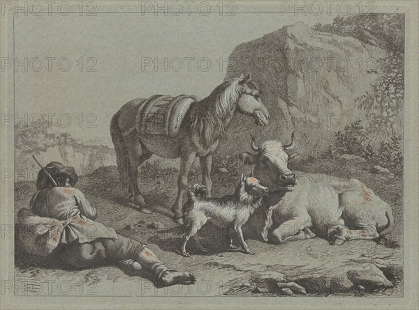Reclining Shepherd with a Sack, c. 1763.
