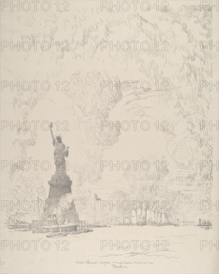 The Statue, New York Bay, 1910.