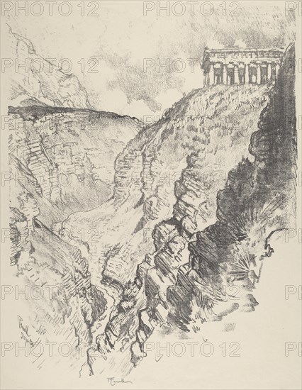 Temple over the Canon, Segesta, 1913.