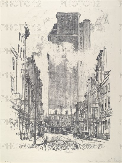 Down Sansom Street, 1912.