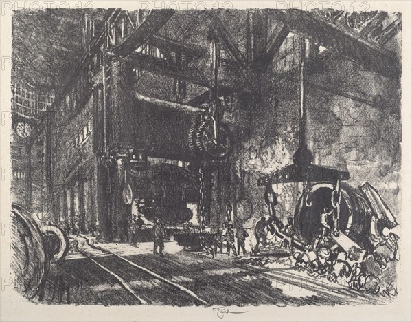 In the Land of Brobdingnag, the Armour Plate Bending Press, 1917.
