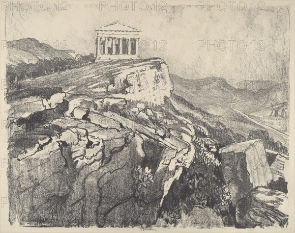 The Temple of Concord on the Wall, Girgenti, 1913.