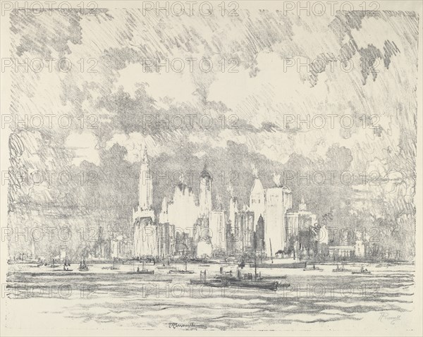 New York From Ellis Island, 1910.