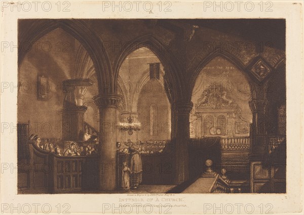 Interior of a Church, published 1819.