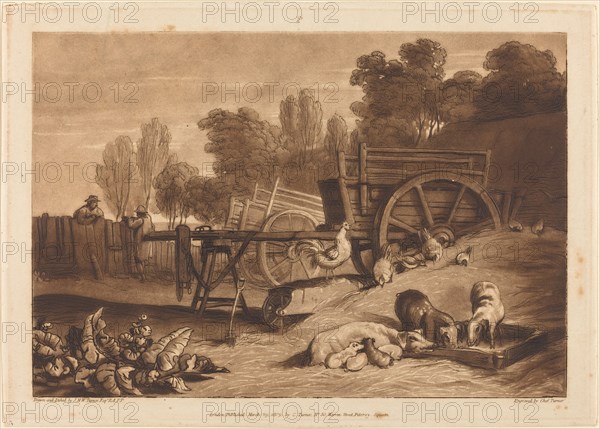 The Farm-yard with the Cock, published 1809.