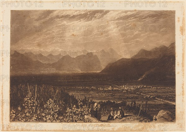 Chain of Alps from Grenoble to Chamberi, published 1812.